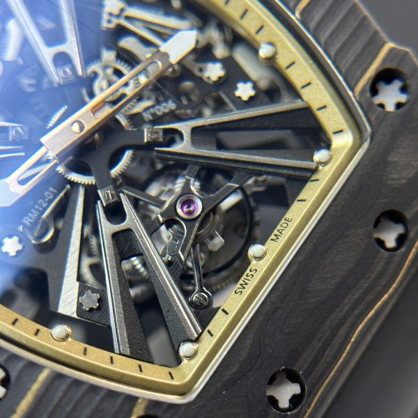 Đồng Hồ Richard Mille Tourbillon RM12-01 Vỏ Carbon TPT Siêu Nhẹ 39 (2)