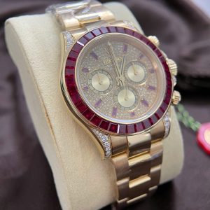 Đồng Hồ Rolex Chế Tác Daytona 126598TRU Vàng 18K Nguyên Khối + Ruby + Kim Cương Tự Nhiên 40mm (2)