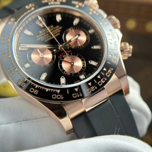 Đồng Hồ Rolex Cosmograph Daytona 116515LN Replica 11 Bọc Vàng Thật Mặt Đen 40mm (2)