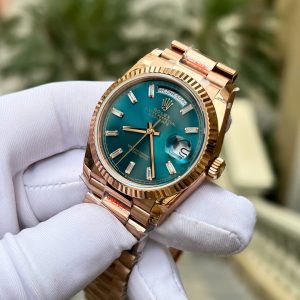 Đồng Hồ Rolex Day-Date 128235 Cọc Số Độ Kim Cương Moissanite Trọng Lượng 158gram QF 36mm (2)