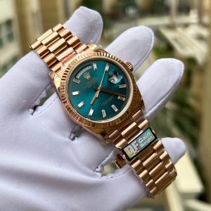 Đồng Hồ Rolex Day-Date 128235 Cọc Số Độ Kim Cương Moissanite Trọng Lượng 158gram QF 36mm (2)