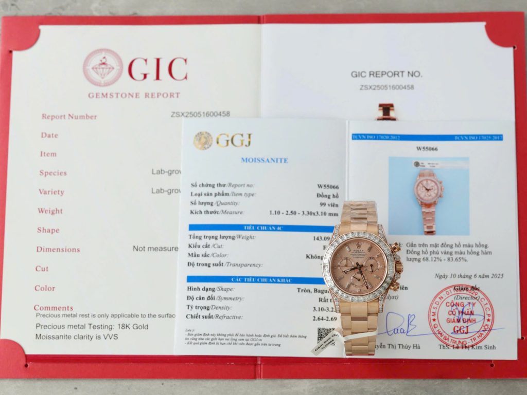 Đồng Hồ Rolex Daytona 126595TBR Chế Tác Bọc Vàng Đính Kim Cương Moissanite Baguette 40mm (2)