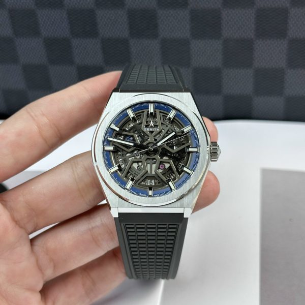 Đồng Hồ Zenith Defy Classic Replica 11 Dây Cao Su Đen LF Factory 41mm (1)