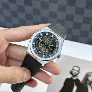 Đồng Hồ Zenith Defy Classic Replica 11 Dây Cao Su Đen LF Factory 41mm (1)