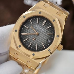 Đồng Hồ Audemars Piguet Chế Tác Royal Oak Jumbo 16202OR Bọc Vàng Thật Nhà Máy ZF 39mm (2)