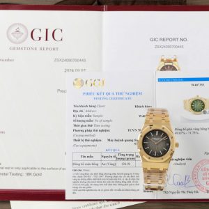 Đồng Hồ Audemars Piguet Chế Tác Royal Oak Jumbo 16202OR Bọc Vàng Thật Nhà Máy ZF 39mm (2)