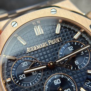 Đồng Hồ Audemars Piguet Royal Oak 26240 Replica 11 Màu Vàng Hồng Mặt Xanh Blue APS 41mm (2)