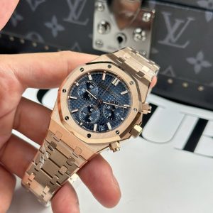 Đồng Hồ Audemars Piguet Royal Oak 26240 Replica 11 Màu Vàng Hồng Mặt Xanh Blue APS 41mm (2)