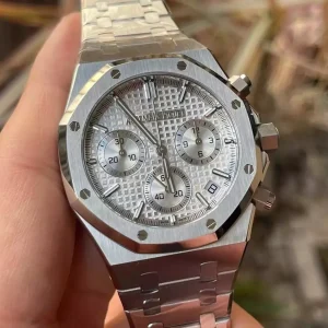 Đồng Hồ Audemars Piguet Royal Oak 26240ST Mặt Trắng Máy Mỏng New 2025 41mm (9)