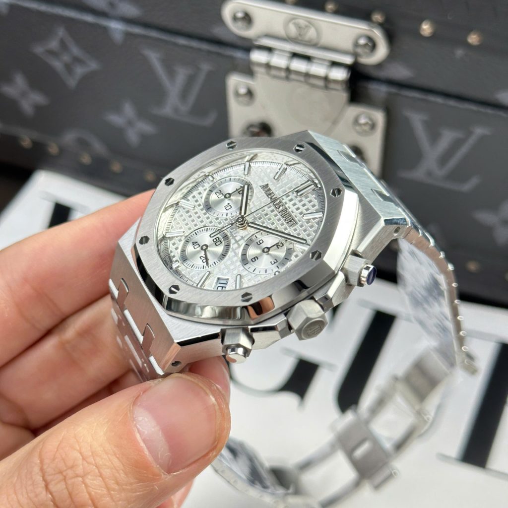 Đồng Hồ Audemars Piguet Royal Oak 26240ST Replica 11 Mặt Trắng Máy Mỏng New 2025 41mm (2)