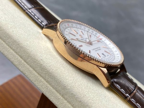 Đồng Hồ Breitling Navitimer Rose Gold Mặt Số Trắng Nhà Máy BLS 41mm (9)