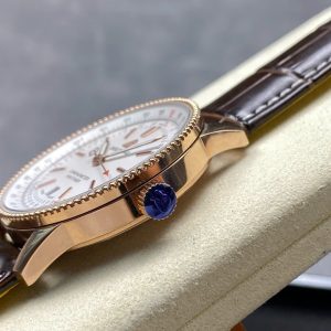 Đồng Hồ Breitling Navitimer Rose Gold Mặt Số Trắng Nhà Máy BLS 41mm (9)