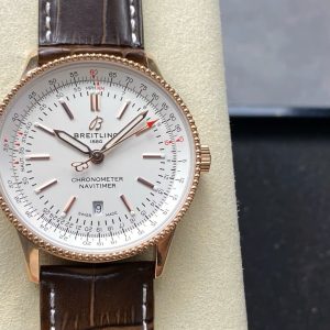 Đồng Hồ Breitling Navitimer Rose Gold Mặt Số Trắng Nhà Máy BLS 41mm (9)