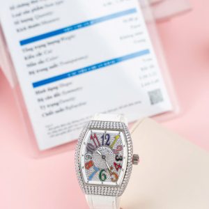 Đồng Hồ Chế Tác Franck Muller V32 Đính Full Kim Cương Moissanite Nhà Máy ABF 36mm (2)