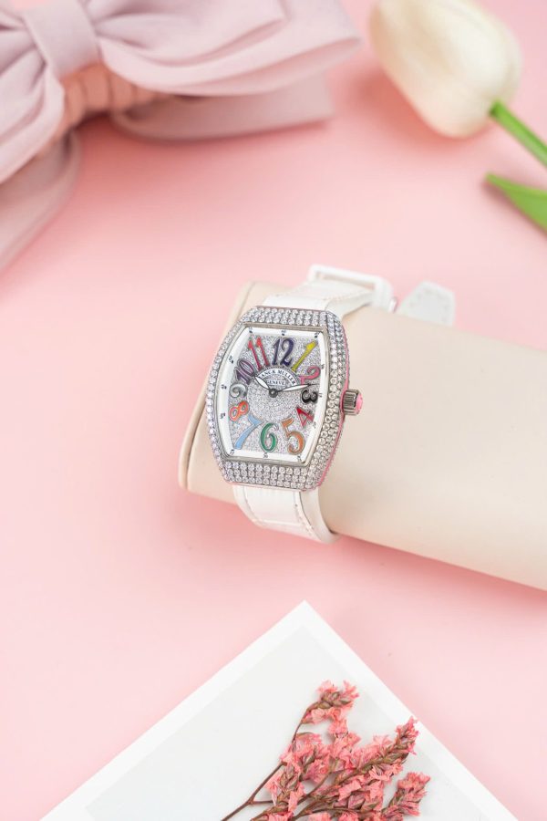 Đồng Hồ Chế Tác Franck Muller V32 Đính Full Kim Cương Moissanite Nhà Máy ABF 36mm (2)