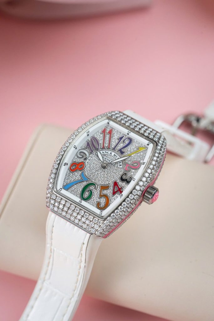 Đồng Hồ Chế Tác Franck Muller V32 Đính Full Kim Cương Moissanite Nhà Máy ABF 36mm (2)