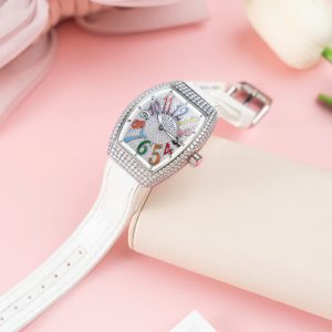 Đồng Hồ Chế Tác Franck Muller V32 Đính Full Kim Cương Moissanite Nhà Máy ABF 36mm (2)