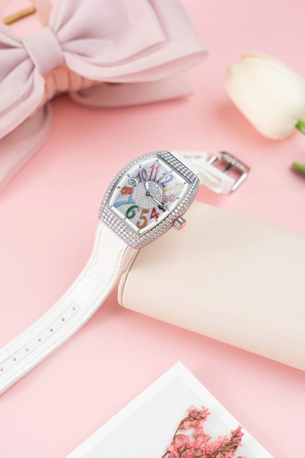 Đồng Hồ Chế Tác Franck Muller V32 Đính Full Kim Cương Moissanite Nhà Máy ABF 36mm (2)