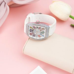 Đồng Hồ Chế Tác Franck Muller V32 Đính Full Kim Cương Moissanite Nhà Máy ABF 36mm (2)