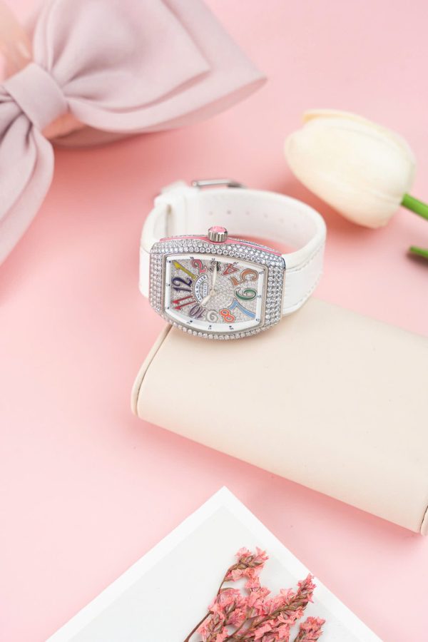 Đồng Hồ Chế Tác Franck Muller V32 Đính Full Kim Cương Moissanite Nhà Máy ABF 36mm (2)