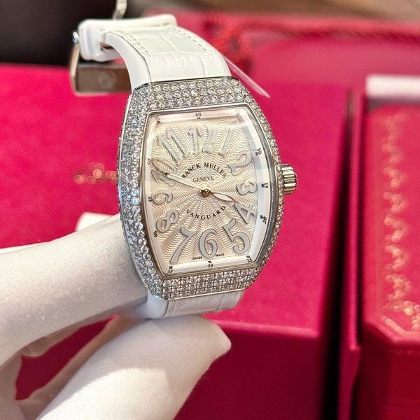 Đồng Hồ Franck Muller V32 Chế Tác Đính Full Kim Cương Moissanite Hong Kong 36mm (2)