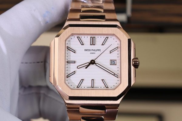 Đồng Hồ Patek Philippe Cubitus 5821 Mặt Trắng Rep Cao Cấp Xưởng TW 45mm (9)