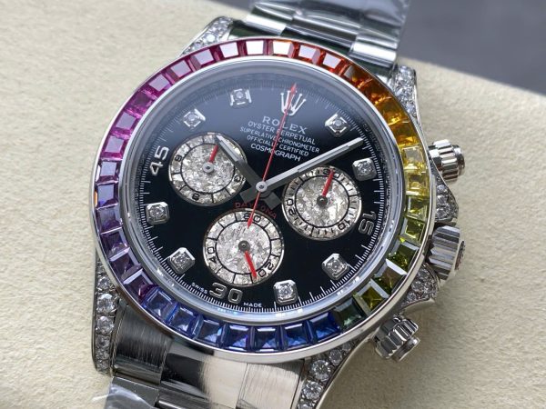 Đồng Hồ Rolex Cosmograph Rainbow Chế Tác Trọng Lượng 220 Grams 40mm (7)