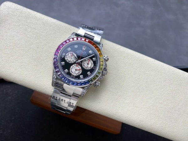 Đồng Hồ Rolex Cosmograph Rainbow Chế Tác Trọng Lượng 220 Grams 40mm (7)