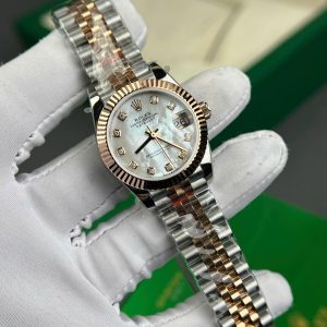 Đồng Hồ Rolex DateJust Chế Tác Bọc Vàng Thật Mặt MOP Cọc Số Kim Cương Thiên Nhiên GMF 31mm (9)