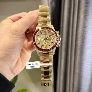 Đồng Hồ Rolex Daytona 126598TRU Chế Tác Bọc Vàng Thật + Ruby + Kim Cương Moissanite 40mm (2)