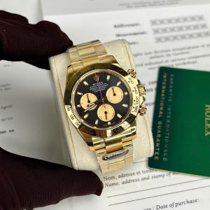 Đồng Hồ Rolex Daytona Replica 11 Mặt Đen Cọc Số Dạ Quang Nhà Máy BT 40mm (2)