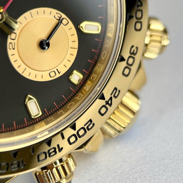 Đồng Hồ Rolex Daytona Replica 11 Mặt Đen Cọc Số Dạ Quang Nhà Máy BT 40mm (2)