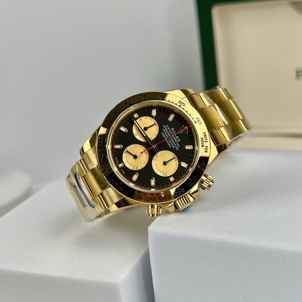 Đồng Hồ Rolex Daytona Replica 11 Mặt Đen Cọc Số Dạ Quang Nhà Máy BT 40mm (2)