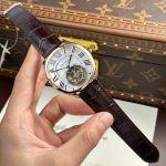 Đồng Hồ Cartier Drive Tourbillon Replica 11 Mặt Số Vân Guiloche Dây Da 41mm (2)