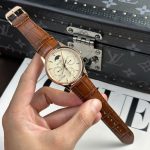Đồng Hồ Jaeger LeCoultre Rep 11 Master Ultrathin Perpetual Calendar Dây Da Nâu Nhà Máy VR 39mm (2)