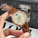 Đồng Hồ Jaeger LeCoultre Rep 11 Master Ultrathin Perpetual Calendar Dây Da Nâu Nhà Máy VR 39mm (2)