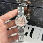 Đồng Hồ Nữ Rolex DateJust Rep 11 Cao Cấp Mặt Hồng Cọc Số Đá Nhà Máy THB 31mm (2)