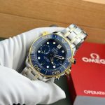 Đồng Hồ Omega Rep Cao Cấp Seamaster Diver 300M Chronograph Mặt Xanh Blue N1 44mm (1)