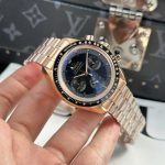 Đồng Hồ Omega SpeedMaster MoonWatch Mạ Vàng Hồng Nhà Máy OM 42mm (2)