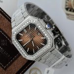 Đồng Hồ Patek Philippe Cubitus 5821 Mặt Nâu Đính Full Kim Cương Moissanite Hong Kong 45mm (7)