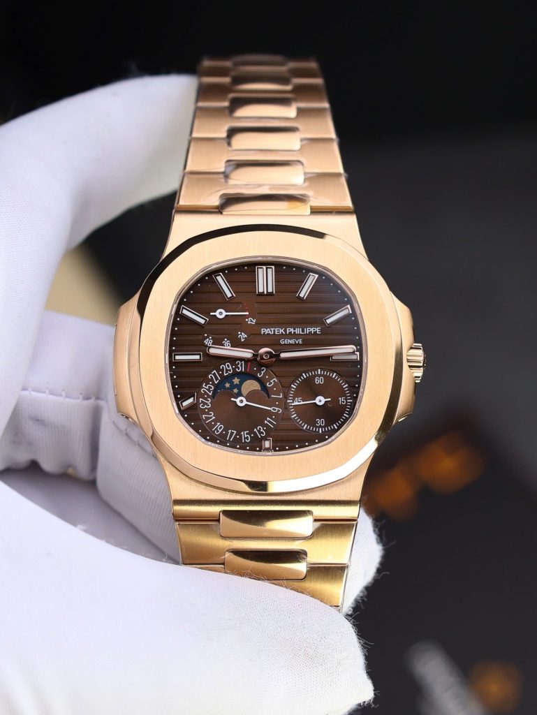 Đồng Hồ Patek Philippe Nautilus 5712R Replica 11 Mặt Nâu Nhà Máy PPF 40mm (2)