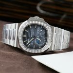 Đồng Hồ Patek Philippe Nautilus 5724G Chế Tác Mặt Tinh Chỉnh + Kim Cương Moissanite Baguette 40mm (2)