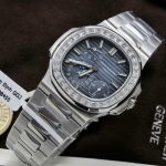 Đồng Hồ Patek Philippe Nautilus 5724G Chế Tác Mặt Tinh Chỉnh + Kim Cương Moissanite Baguette 40mm (2)