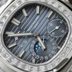 Đồng Hồ Patek Philippe Nautilus 5724G Chế Tác Mặt Tinh Chỉnh + Kim Cương Moissanite Baguette 40mm (2)