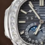 Đồng Hồ Patek Philippe Nautilus 5724G Chế Tác Mặt Tinh Chỉnh + Kim Cương Moissanite Baguette 40mm (2)