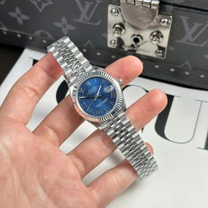 Đồng Hồ Rolex DateJust Clone 11 Mặt Xanh Blue Cọc Số La Mã Nhà Máy THB 31mm (2)