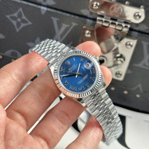 Đồng Hồ Rolex DateJust Clone 11 Mặt Xanh Blue Cọc Số La Mã Nhà Máy THB 31mm (2)