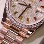 Đồng Hồ Rolex Day-Date Chế Tác Kim Cương Moissanite + Bọc Vàng Hồng 18K GMF 40mm (2)