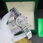 Đồng Hồ Rolex Day-Date Cọc Số 7 Màu Chế Tác Đính Kim Cương Moissanite GMF 40mm (2)