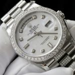 Đồng Hồ Rolex Day-Date Mặt MOP Chế Tác Đính Kim Cương Moissanite 36mm (2)